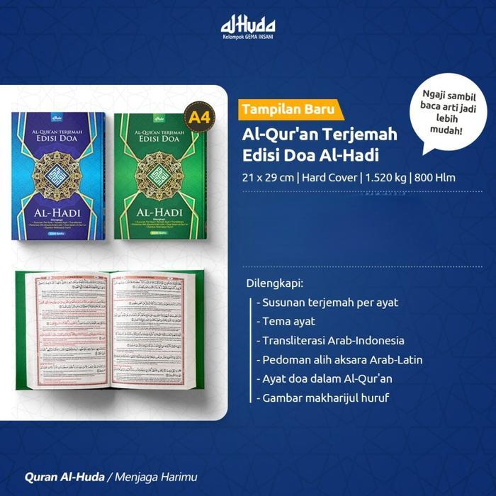 Top Al-Quran 30 Juz edisi Doa Al-Hadi Uk Besar Alquran Terjemah Latin Alhadi GIP