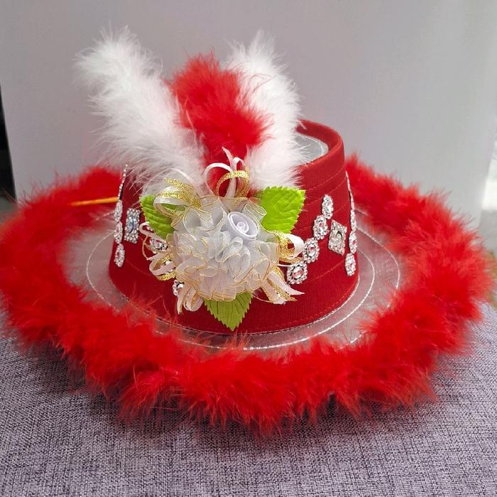 Topi Mayoret Coboy Merah Putih/Topi Mayoret Coboy/Topi Mayoret Merah Putih/Topi Mayoret Terbaru/Topi