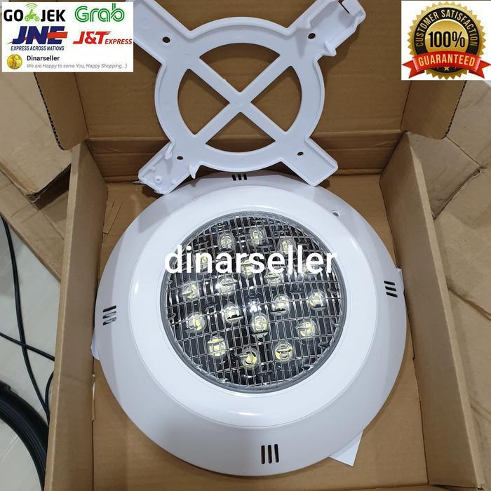 LAMPU KOLAM RENANG LED 18 WATT 18 MATA SWIMMING POOL CAHAYA PUTIH