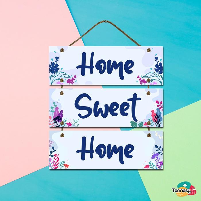 HIASAN DINDING SUSUN HOME SWEET HOME PAJANGAN KAYU DEKORASI DINDING RUMAH 1 SET