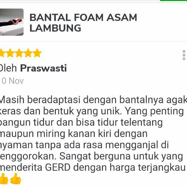 Bantal Foam Asam Lambung