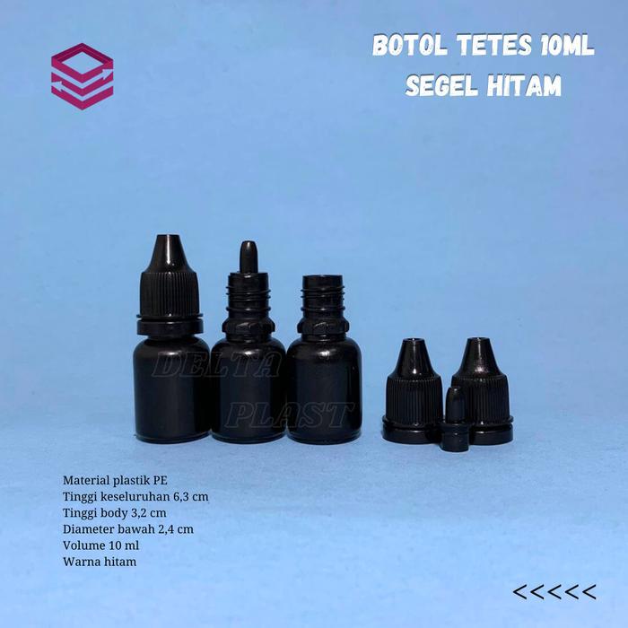 Botol tetes 10 ml segel hitam