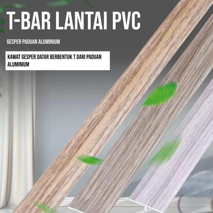LAIV List Transisi PVC Parkit Aksesoris Lantai Vinyl SPC List Pembatas Antar Vinyl SPC