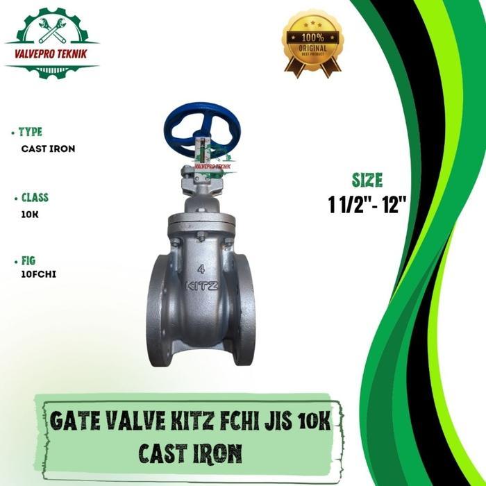 GATE VALVE FCHI KITZ 5" INCH JIS 10K CAST IRON ORIGINAL