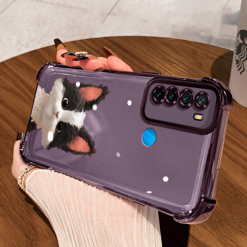 Casing Hp untuk Xiaomi Redmi Note 8 Note 8T Note 9 Case Kucing Berbulu Keriting Kasing Cesing Sembun