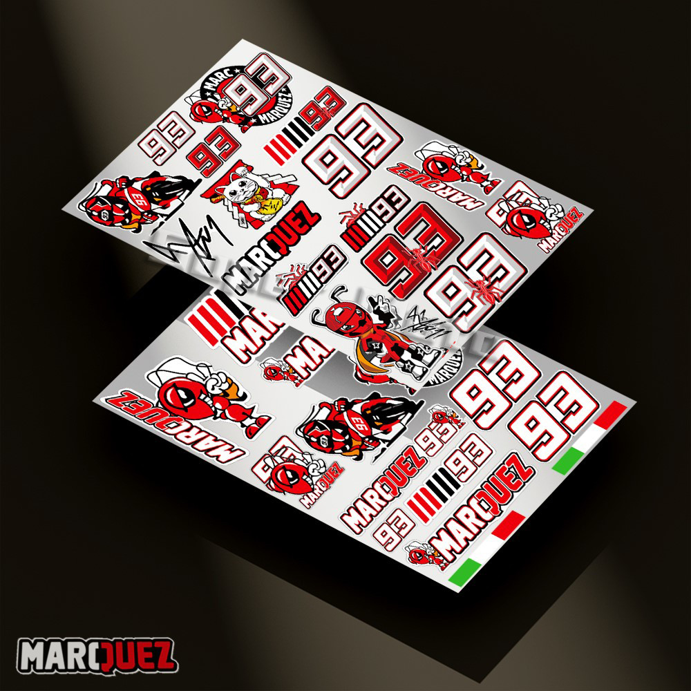 For Marc Marquez 93 SHOEI Helmet Sticker KTM BMW Kawasaki CF MOTO Aprilia Ducati Honda Yamaha