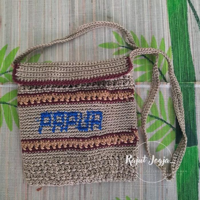 New Tas selempang papua, tas selempang untuk pria/wanita, rajut selempang, tas murah, tas selempang