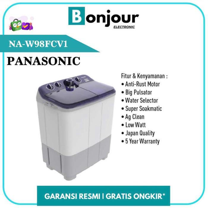 Mesin Cuci 2 Tabung 9.5 Kg Panasonic NA-W98FCV1 9.5KG Panasonic NAW98
