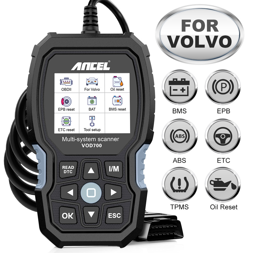 FLASH SALE    ANCEL VOD700 OBD2 Scanner for Volvo OBD2 Scanner All System Car Code Reader Diagnostic