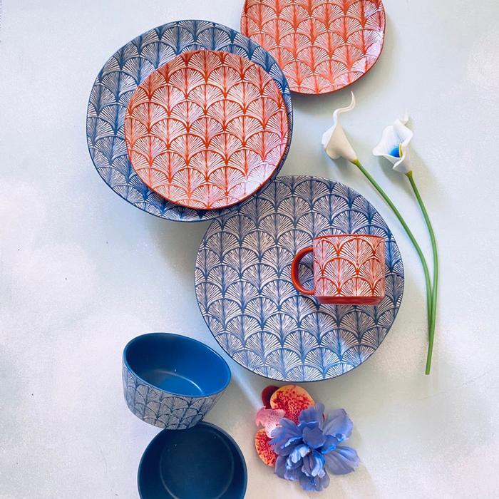 Carramica Piring Keramik Fancast Set cantik