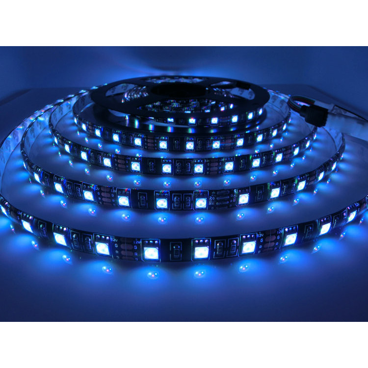 LED Strip 5050 RGB Black PCB DC12V Flexible LED Light 60LED/m 5050 Black LED Strip RGB/White/Warm