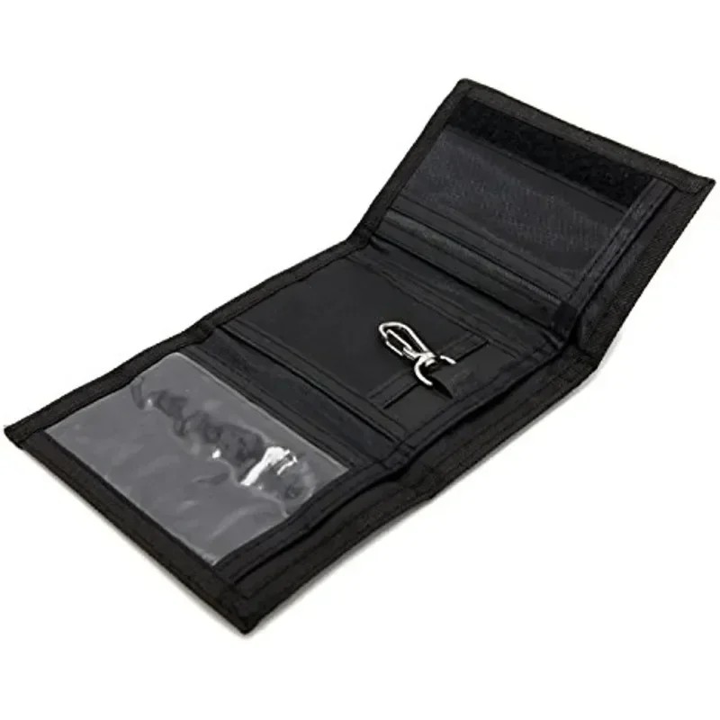 1PC Wallets Slim Wallet Trifold Sports Wallet Outdoor Canvas Wallets With Zipper Travel Coin Purse