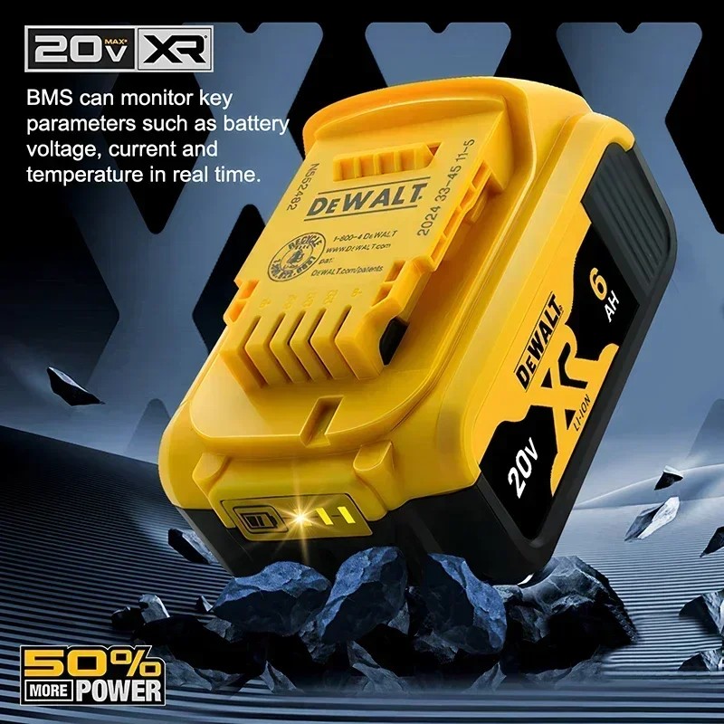 100% Genuine Dewalt 20V Battery, 2AH 5AH 6AH Rechargeable Lithium Ion Battery, Dewalt DCB200 Power