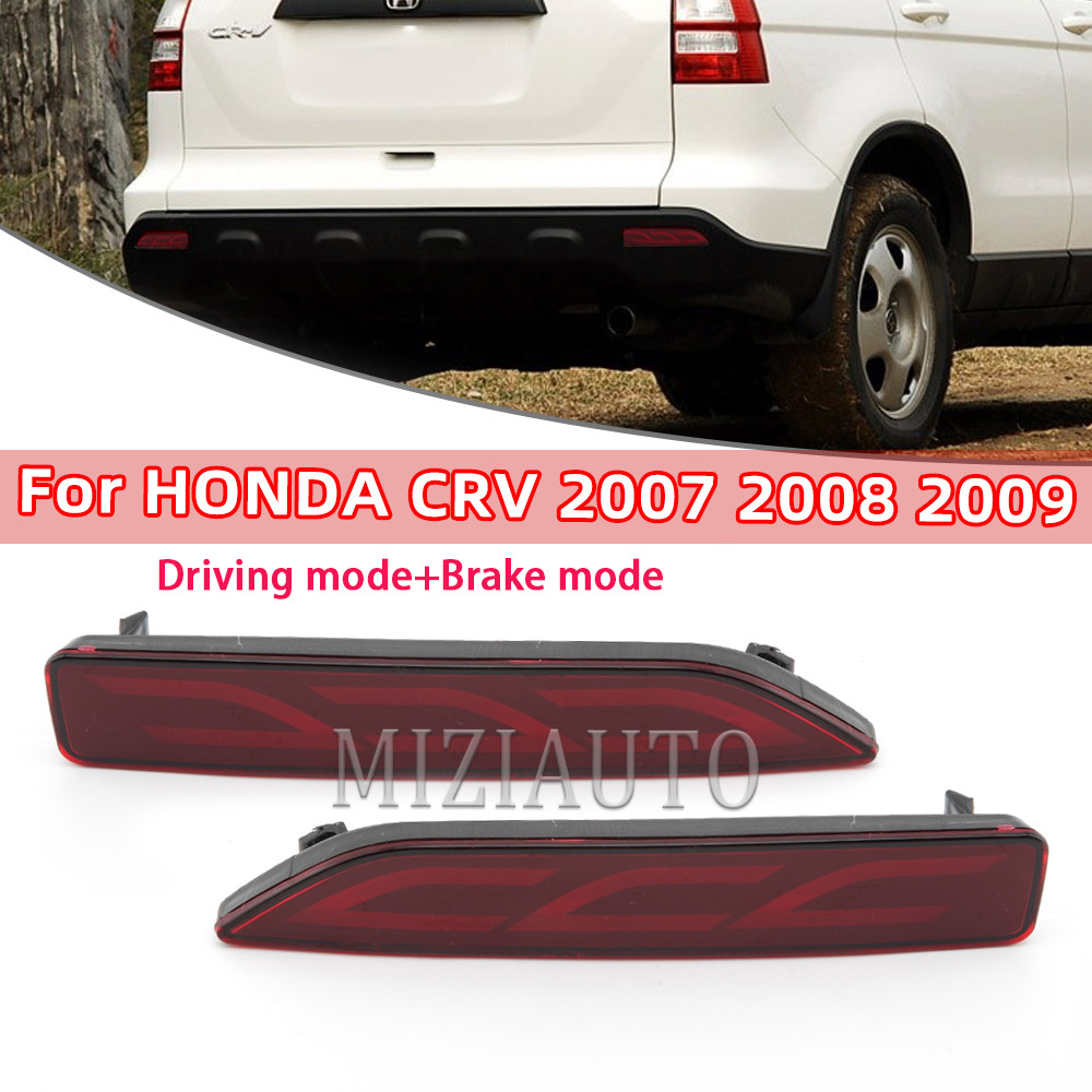 Lampu Bumper Belakang LED untuk Honda CRV 2007 2008 2009 Reflektor Ekor Lampu Kabut Peringatan Sinya