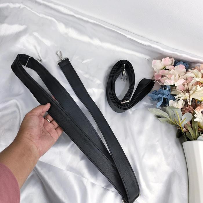 Tas Selempang Minimalis Tali Selempang Tas Kulit / Strap Tas Kulit Hitam Gs14