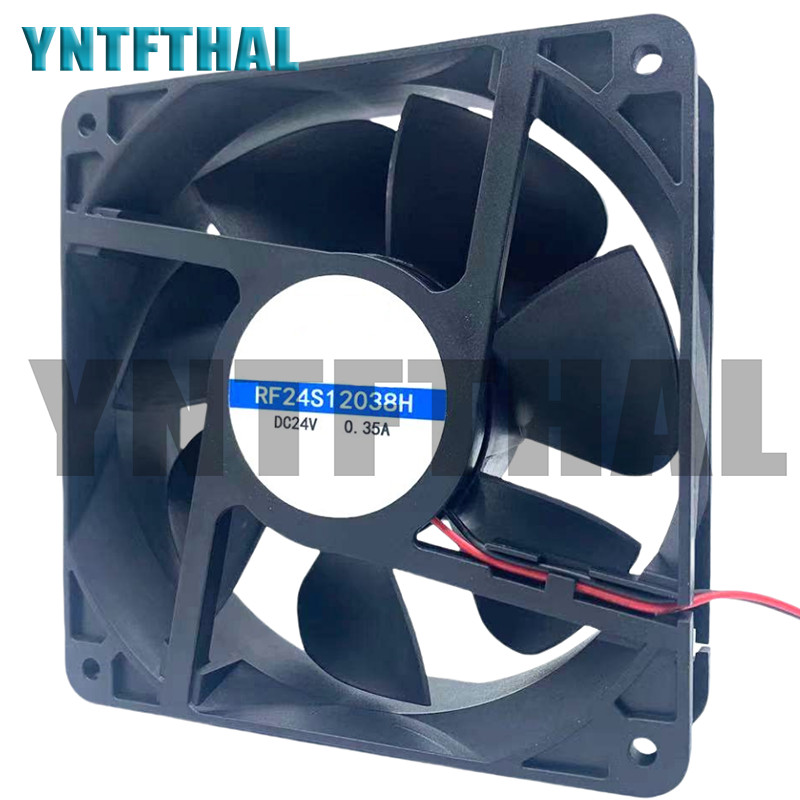 RF24S12038H DC 24V 0.35A 12038 12CM 120*120*38MM 2 Wires Silent Inverter Cooling Fan NEW