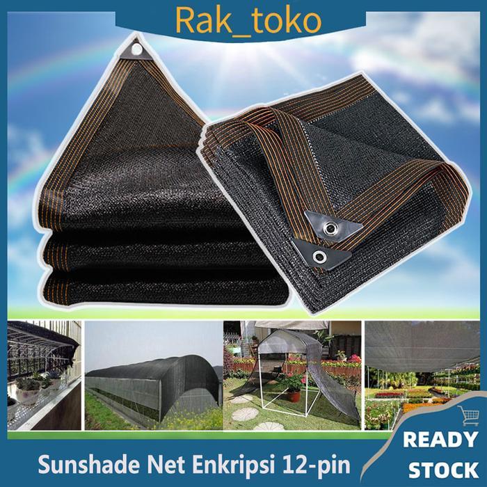 Paranet 90% Anti Sinar Matahari Luar Ruangan SunShade Net Enkripsi