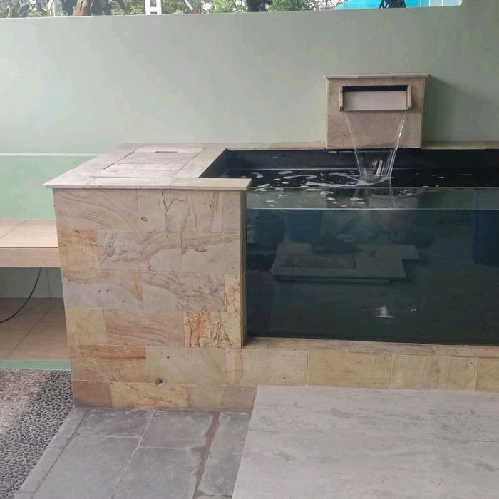 KOLAM KOI KACA TERMURAH,KOLAM KACA 12MM KOLAM MINIMALIS KOLAM IKAN KOI MINIMALIS