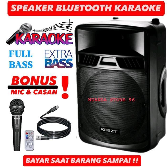 COD Speaker Bluetooth Karaoke Ukuran Jumbo Gratis Mic Surara Jernih / Salon Aktif Polytron Kimiso