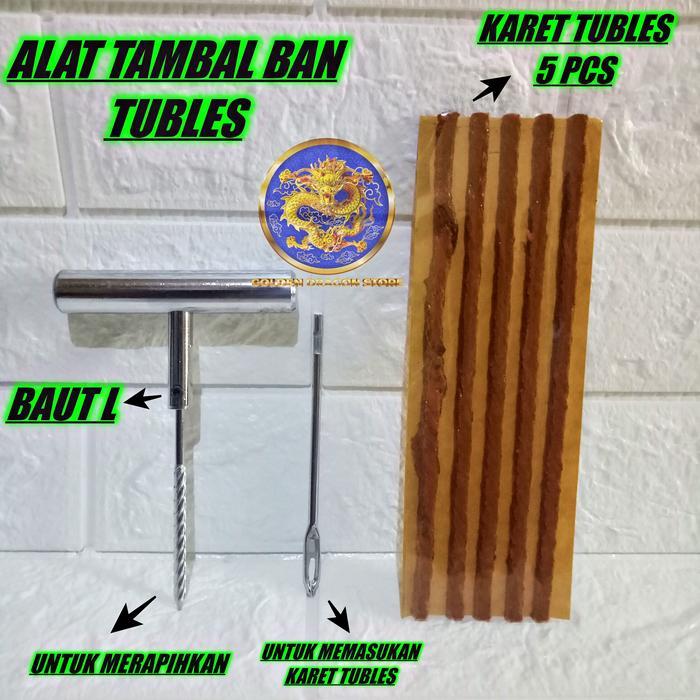 Alat Tambal Ban Tubeless gagang besi / Alat tambal ban tubeles