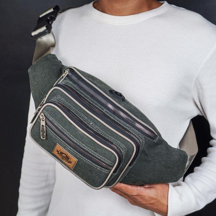 Eiger - Tas Selempang Pria Amstar Loiz Canvas Waistbag Slingbag Kanvas Tas Pinggang Cowok