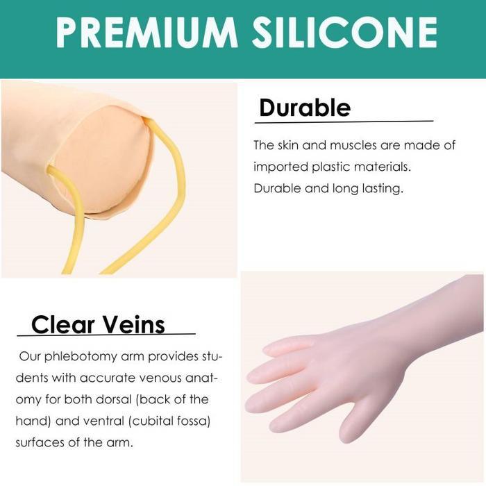 Set Manekin Lengan Infus Silikon Manekin Phantom Alat Peraga