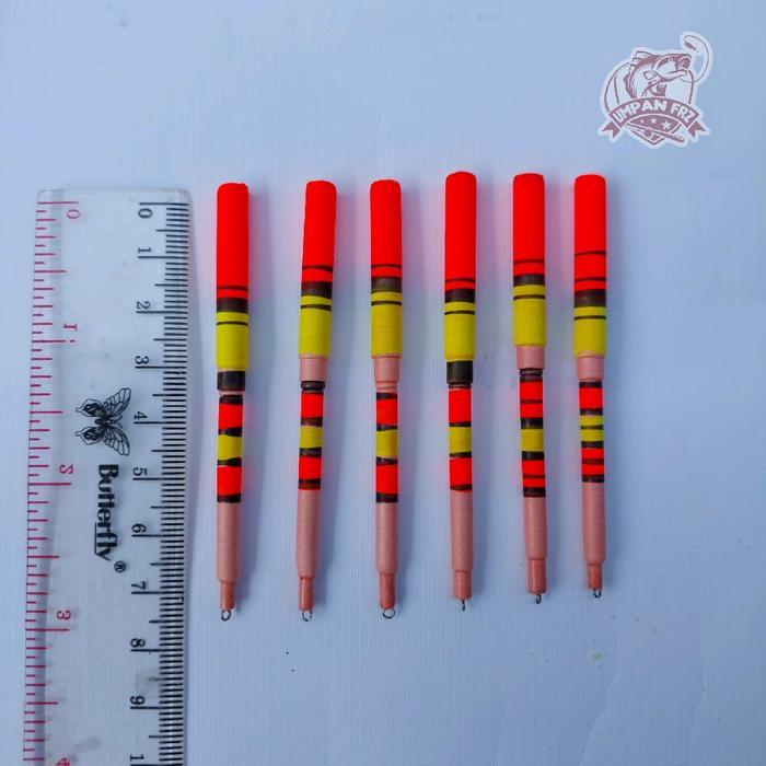 ( Isi 6 Pcs ) Pelampung Kumbul Pancing Spon, Bisa Pakai Starlet, Warna Cerah Unik juga Sensitif
