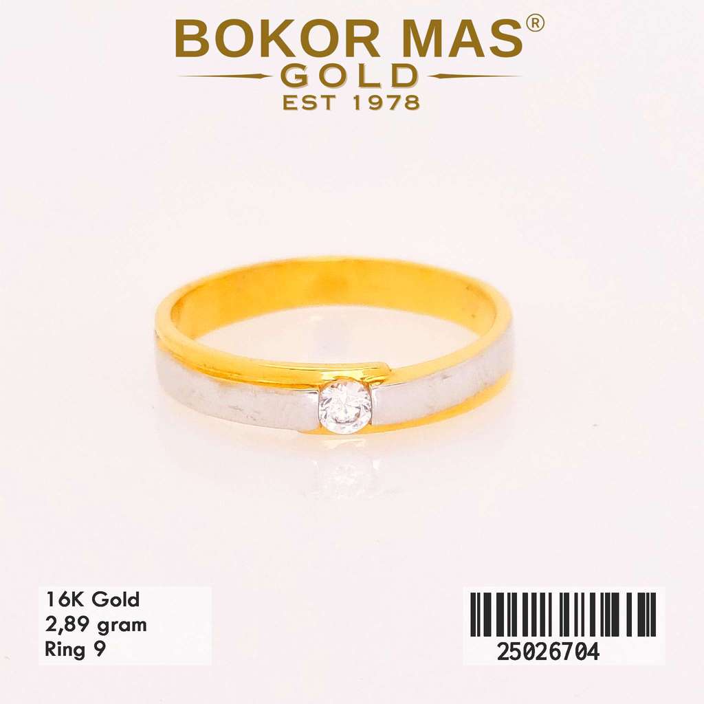 BokorMas Gold Cincin Nikah Permata Emas Asli Kadar 16K 25026704