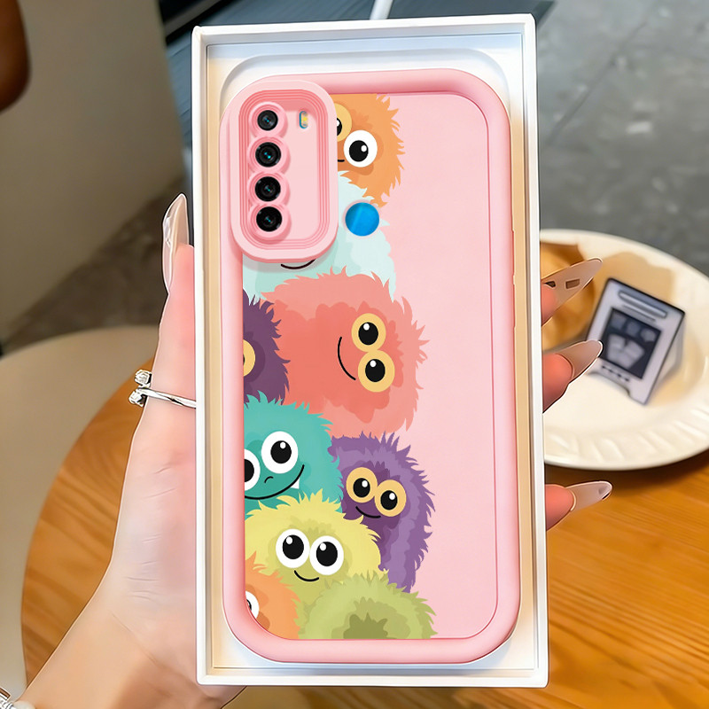 Casing Hp untuk Xiaomi Redmi Note 8 Note 8T Case Monster Bola Bulu Kasing silikon Cesing Elastis Sof
