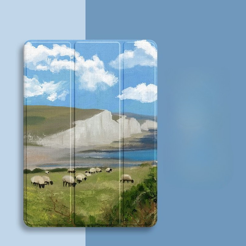 Protective Case for IPad 10.2 Case 7/8/9th Generation IPad 10th Generation Case 2022 Green Cattle