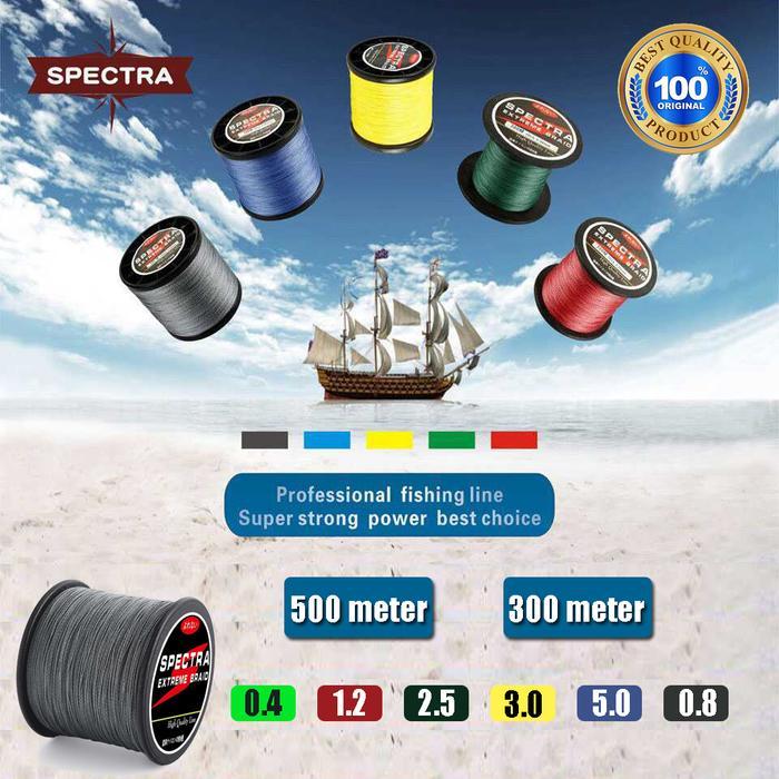 Senar Benang Tali Pancing Kuat Extreme Braid Nilon Pancing Spectra