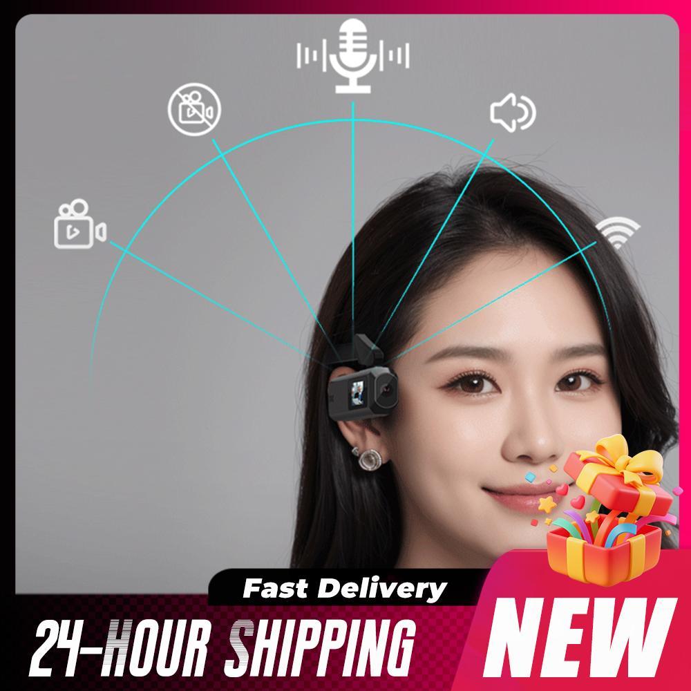 Head Mounted Camera 2.7K Wearable WiFi Video Camera APP Control Hands-Free Vlog Camera for Vlog