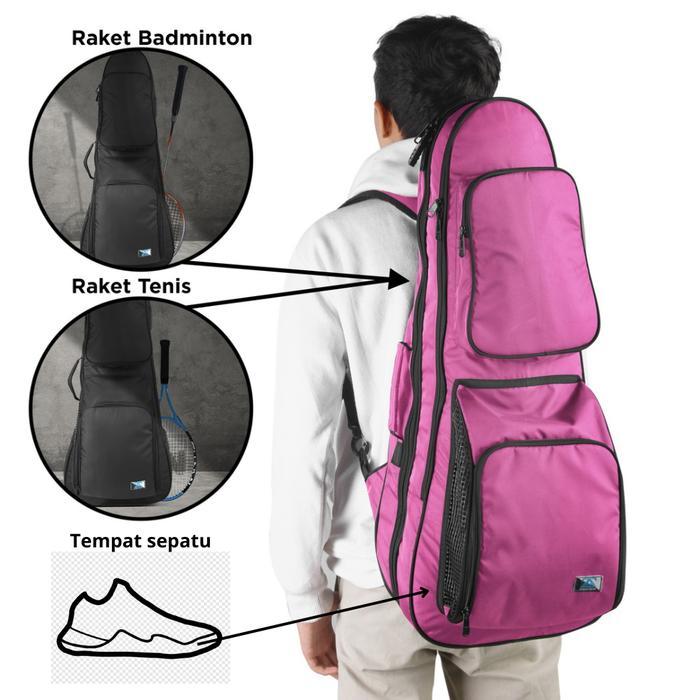 Zorc Official - Tas Badminton Tas Raket Tas Olahraga Tenis Pink
