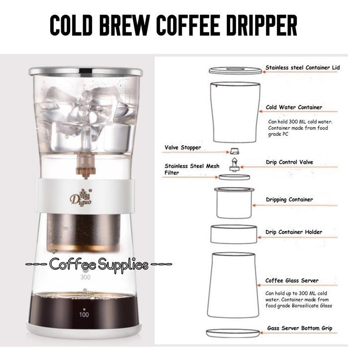 Cold Brew Coffee Dripper Drip Tower Alat Kopi Seduh Dingin Diguo 2173