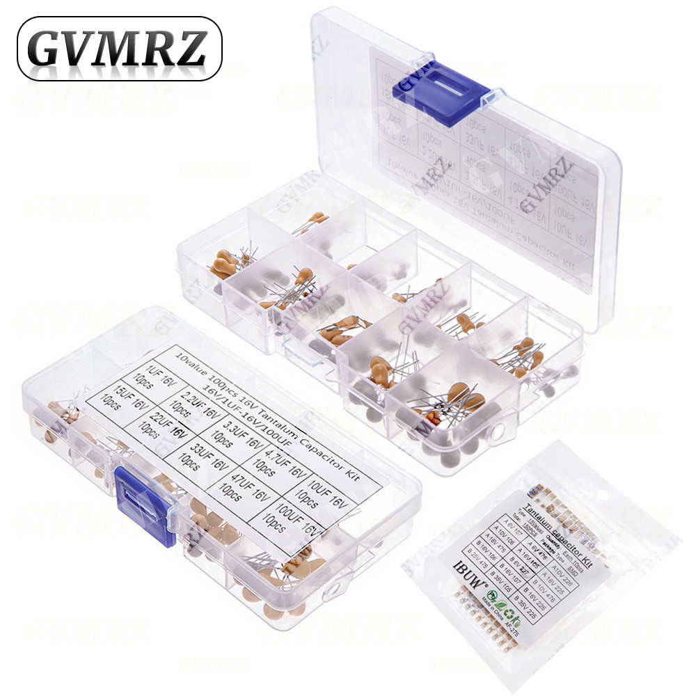 Tantalum capacitor DIP SMD kit 0.1UF 1uf 2.2UF 4.7UF 10UF 22UF 33UF 47UF 100UF 220uF 330UF