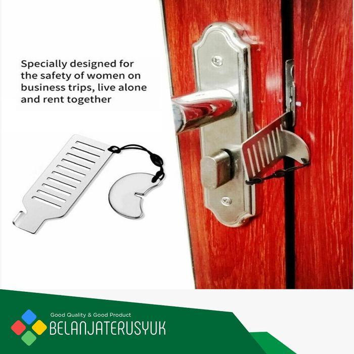 PORTABLE DOOR LOCK TRAVEL HOTEL AIRBNB DORM KOS RUMAH KUNCI PINTU