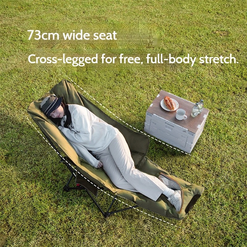 Naturehike High-back Folding Moon Chair Office Nap Recliner Outdoor Camping Chair Extended Footrest