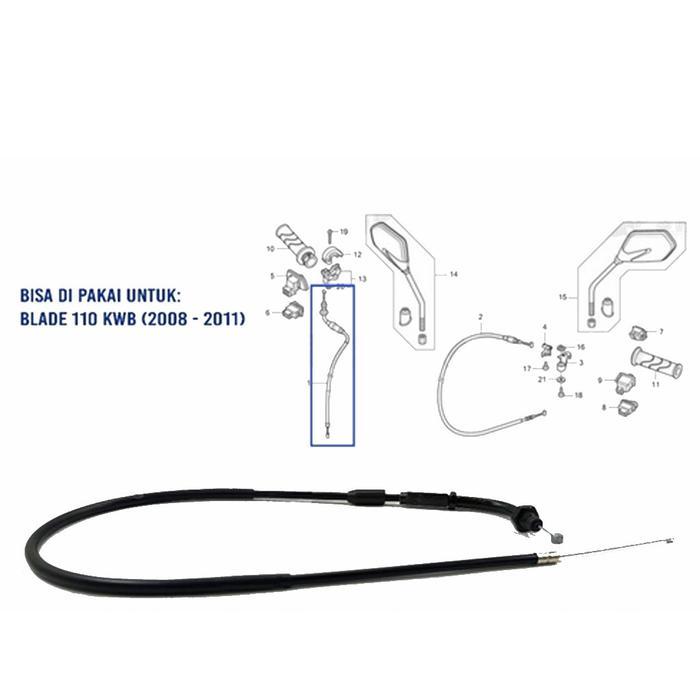 Kabel Gas Tali Gas Motor Revo Blade Motorcycle Kwb Kww
