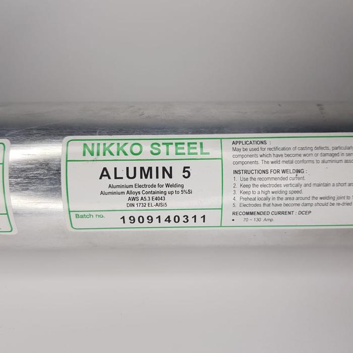"New" Kawat Las MMA / Stick Aluminium 3.2 mm NIKKO STEEL Alumin 5 Per Ons
