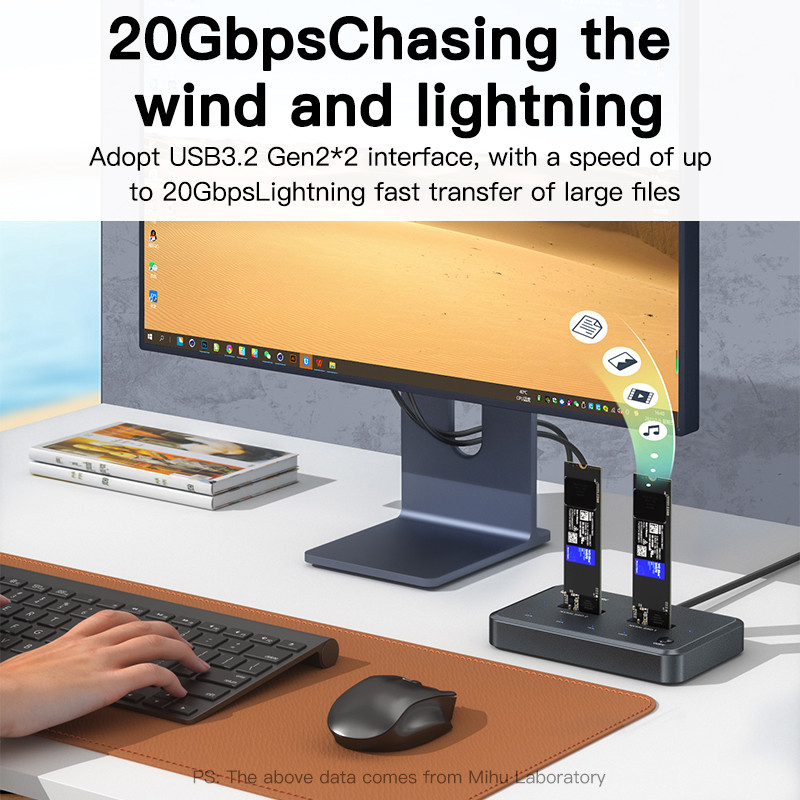 Meetiger Offline Clone M.2 NVMe Ssd Case PCIe NVME Ssd Docking Station M.2 Sd Enclosure Type C