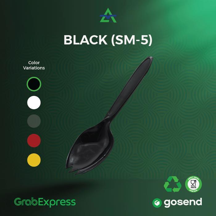 Sendok Plastik 2 in 1/ Sendok Garpu Plastik 2 in 1 / ( SM-5)