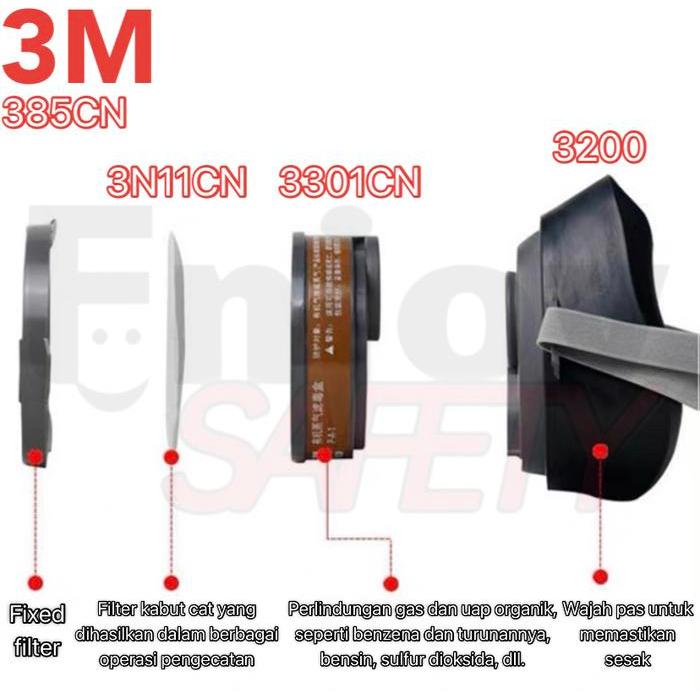 "New" 3M 3301 CN Cartridge Organic Filter For 3M 3200 3100 masker