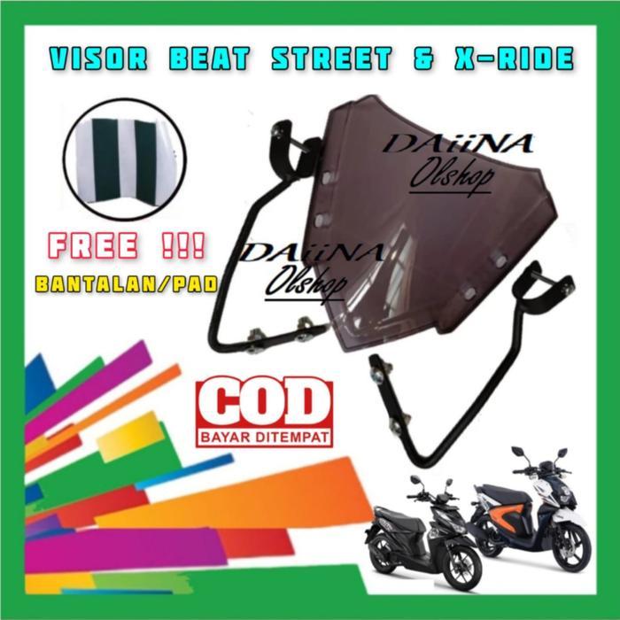 Visor WIndshield Beat street Custom Plus Bracket Smoke