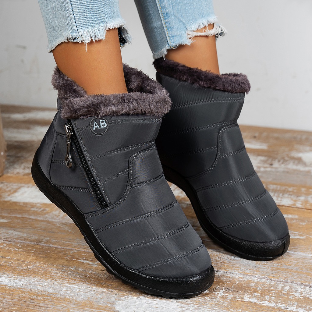 Classic women's boots, snow boots, waterproof women's shoes, flat casual winter shoes, ankle boots,