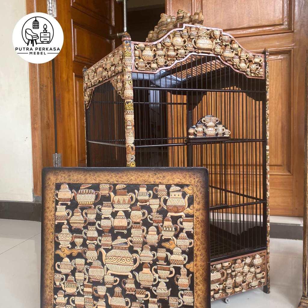 Sangkar burung / sangkar ukir / sangkar burung ukir / sangkar ukir jati
