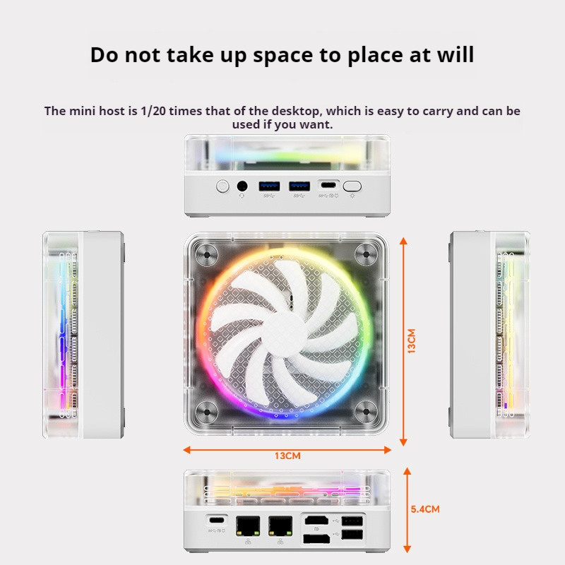 GenMachine AMD Ryzen 7535HS 7535U 7735HS 7735U Windows 11 Ryzen MINI PC WIFI6 diy gaming computer