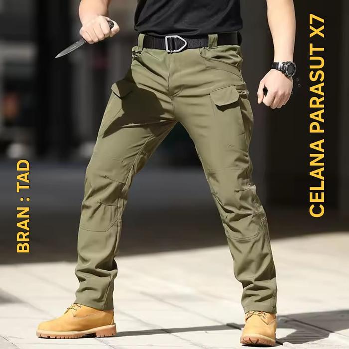 Jual celana tactical tad parasut x7 hijau