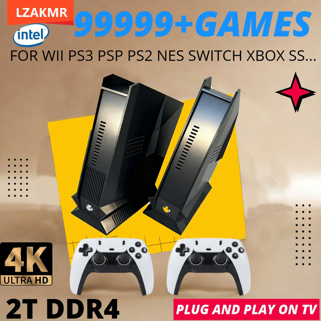 Mini Retro PC Game Box G3 Pro Dual System 99999+GAME 16G RAM 2TB HDD Game For PS2 PS3 WIIU WII SS