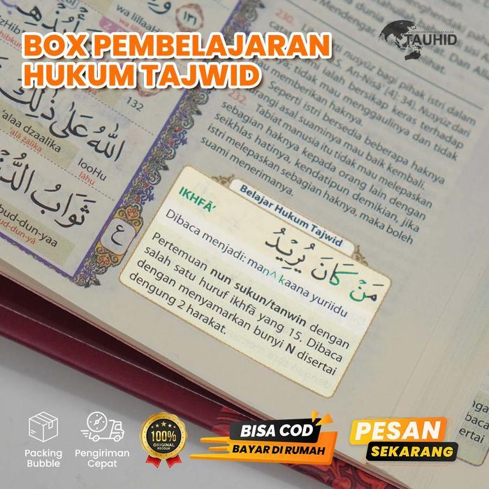 Top Al Quran Duo Latin A5 4 Kode Tajwid Bonus Tunji + 2 buku saku doa + Kelas tahsin trial