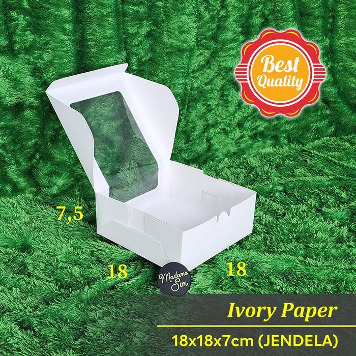 BOX IVORY - LUNCH BOX - KOTAK CATERING - DUS ROTI 18x18x7 (JENDELA)
